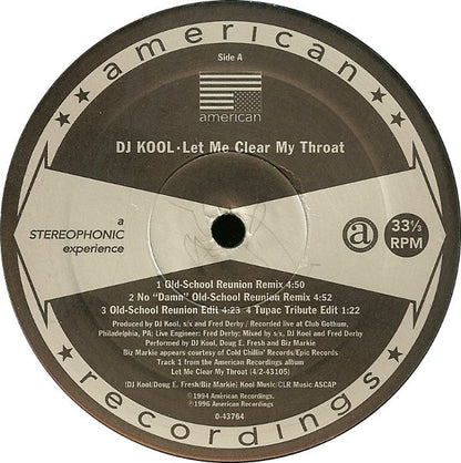 DJ Kool : Let Me Clear My Throat (12")