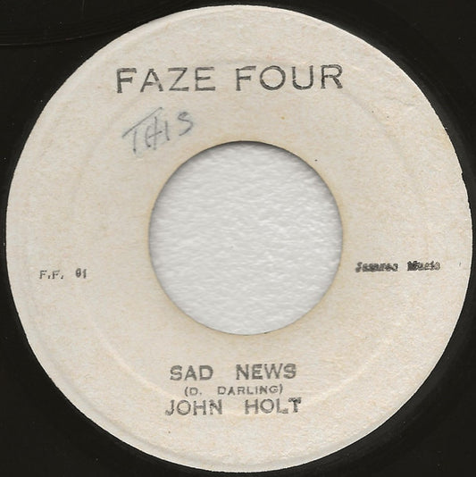 John Holt, The Clarendonians : Sad News / Do Good (7", Single, MP)