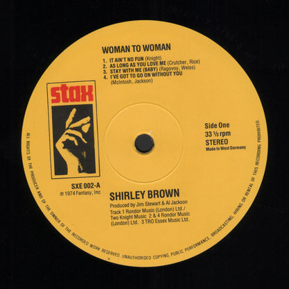 Shirley Brown : Woman To Woman (LP, Album, RE)