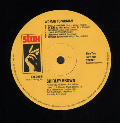 Shirley Brown : Woman To Woman (LP, Album, RE)