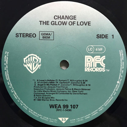 Change : The Glow Of Love (LP, Album, RE)
