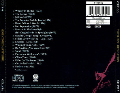 Thin Lizzy : Dedication: The Very Best Of Thin Lizzy (CD, Comp)