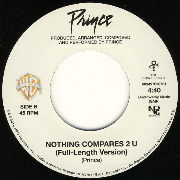 Prince : Nothing Compares 2 U (7", Single, Ltd)