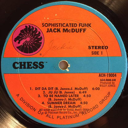 Brother Jack McDuff : Sophisticated Funk (LP, Album, Mon)