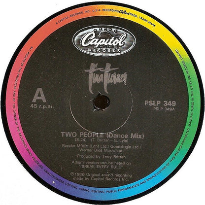 Tina Turner : Two People (2x12", Single, Ltd, Gat)