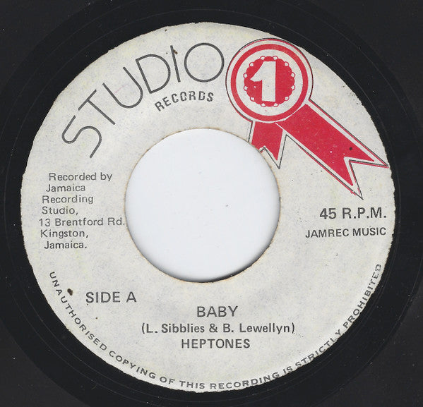 The Heptones : Baby (7", RE, Red)