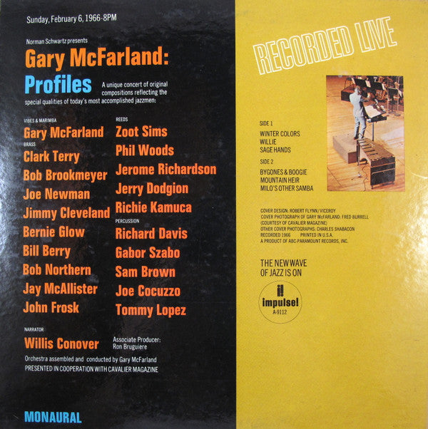 Gary McFarland : Profiles (LP, Album, Mono)
