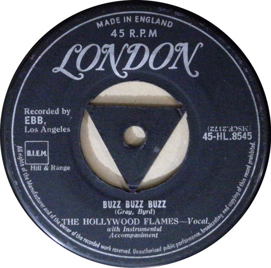 The Hollywood Flames : Buzz-Buzz-Buzz / Crazy (7")