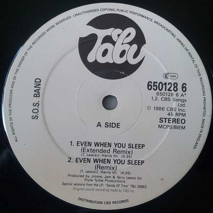 The S.O.S. Band : Even When You Sleep (12")