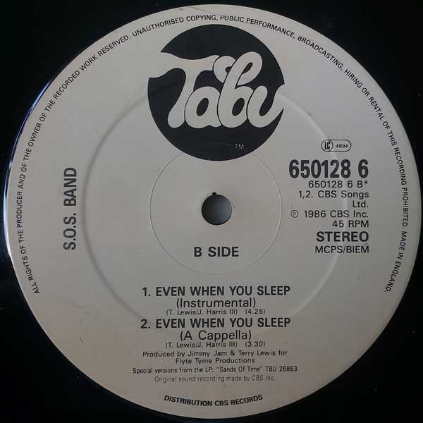 The S.O.S. Band : Even When You Sleep (12")