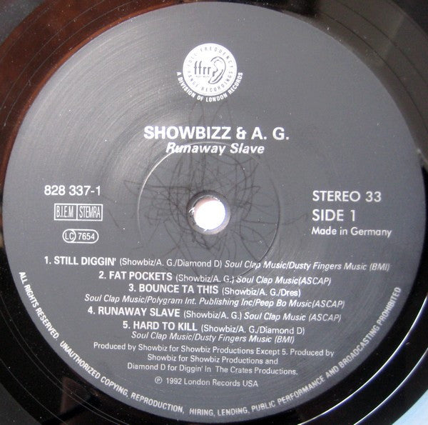 Showbizz & A.G.* : Runaway Slave (LP, Album)
