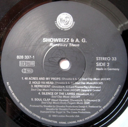 Showbizz & A.G.* : Runaway Slave (LP, Album)