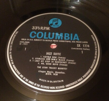 The Stan Tracey Quartet : Jazz Suite (Inspired By Dylan Thomas's Under Milk Wood) (LP, Album)