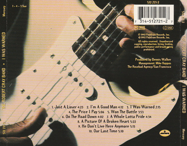 Robert Cray : I Was Warned (CD, Album)