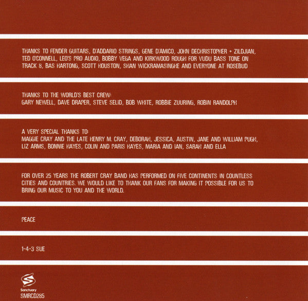 The Robert Cray Band : Time Will Tell (CD, Album)