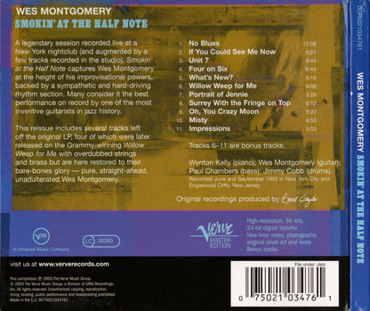 Wynton Kelly Trio / Wes Montgomery : Smokin' At The Half Note (CD, Album, RE, RM, Dig)