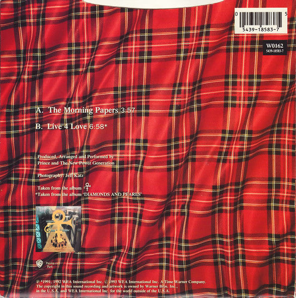 Prince And The New Power Generation : The Morning Papers (7", Single)
