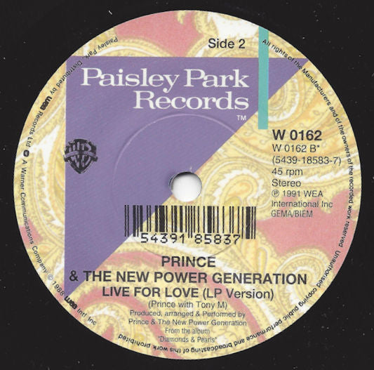 Prince And The New Power Generation : The Morning Papers (7", Single)