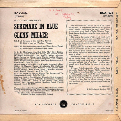 Glenn Miller And His Orchestra : Serenade In Blue (7", EP, Tri)