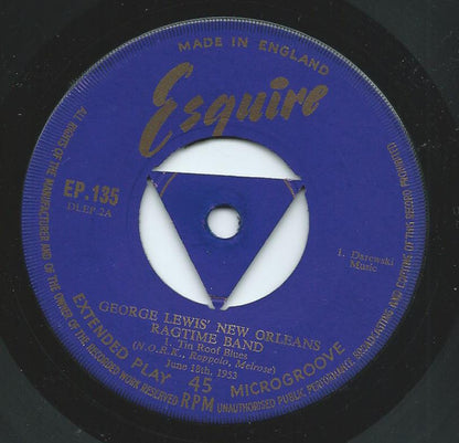 George Lewis' Ragtime Band : Vol II (7", EP)