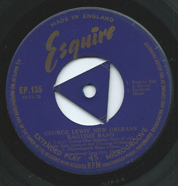 George Lewis' Ragtime Band : Vol II (7", EP)