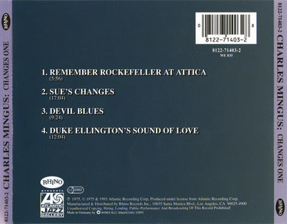 Charles Mingus : Changes One (CD, Album, RE, RM)