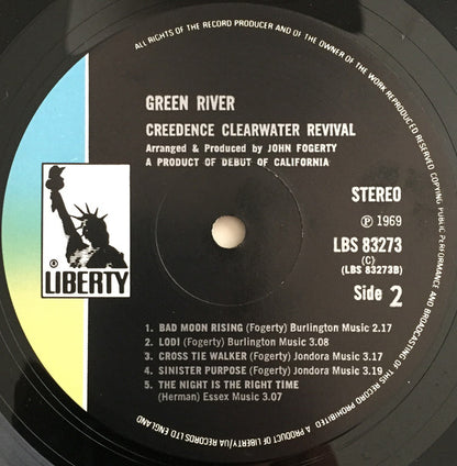 Creedence Clearwater Revival : Green River (LP, Album, RE, Bla)