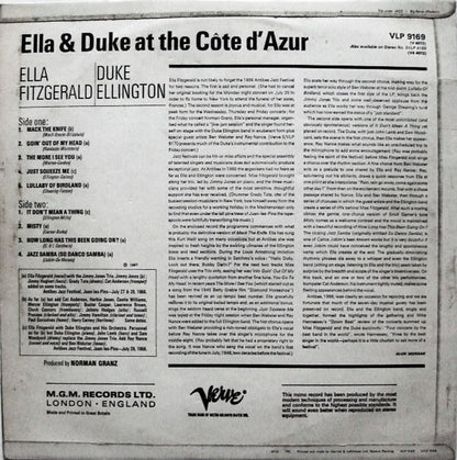 Ella Fitzgerald, Duke Ellington : Ella & Duke At The Côte D'Azur (LP, Album, Mono, Abr)