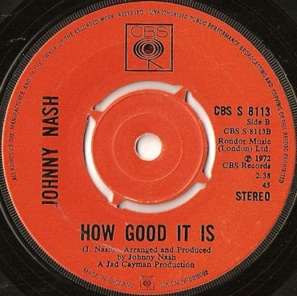 Johnny Nash : I Can See Clearly Now (7", Single, Pus)