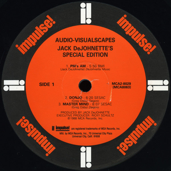 Jack DeJohnette's Special Edition : Audio-Visualscapes (2xLP, Album)