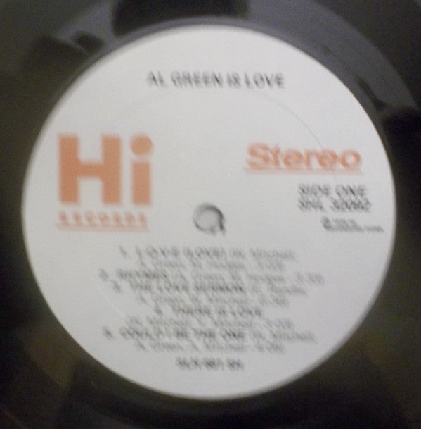 Al Green : Al Green Is Love (LP, Album, SH;)