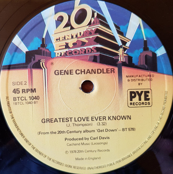 Gene Chandler : Get Down (12", Single, Pic)