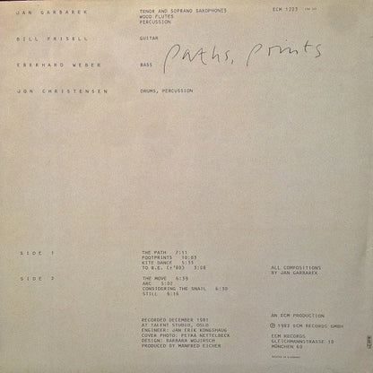 Jan Garbarek, Bill Frisell, Eberhard Weber, Jon Christensen : Paths, Prints (LP, Album)