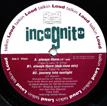 Incognito Featuring Jocelyn Brown : Always There (12", Single)