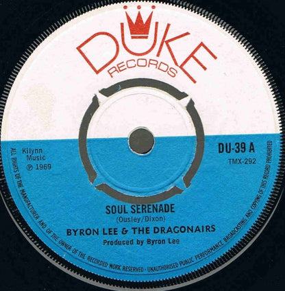 Byron Lee And The Dragonaires : Soul Serenade / Elizabethan Reggae (7", Single, M/Print)