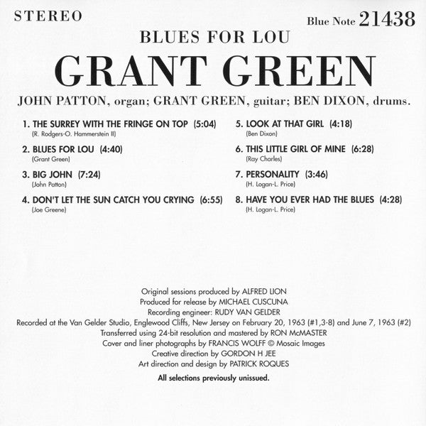 Grant Green : Blues For Lou (CD, Album, Ltd)