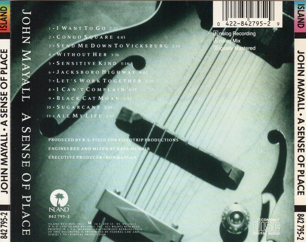 John Mayall & The Bluesbreakers : A Sense Of Place (CD, Album)