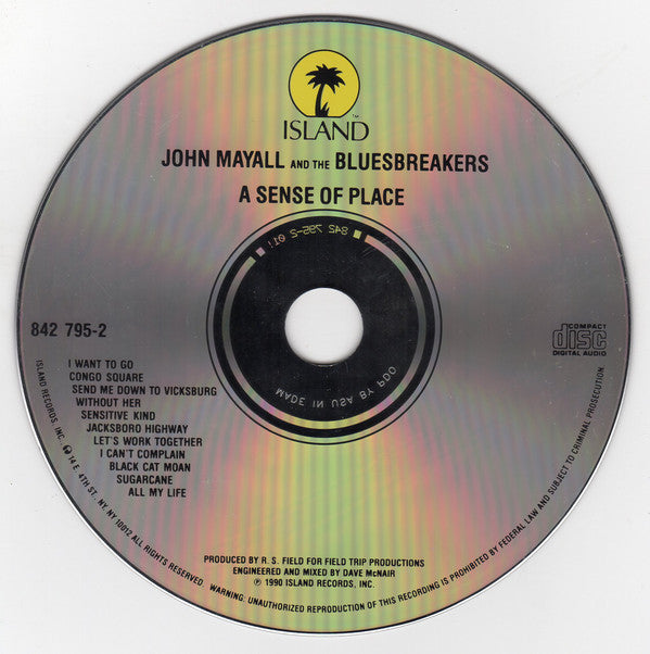 John Mayall & The Bluesbreakers : A Sense Of Place (CD, Album)