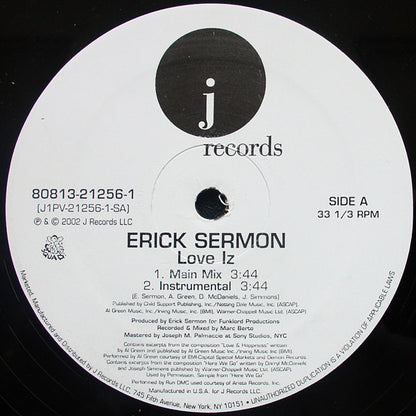 Erick Sermon : Love Iz (12")