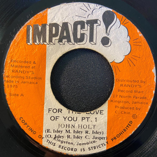 John Holt : For The Love Of You (7", Single)