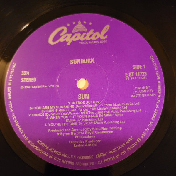 Sun (7) : Sunburn (LP, Album)