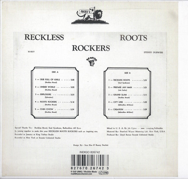 Various : Reckless Roots Rockers (CD, Album, RE, RM)