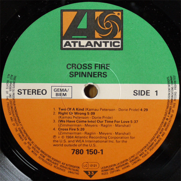 Spinners : Cross Fire (LP, Album)