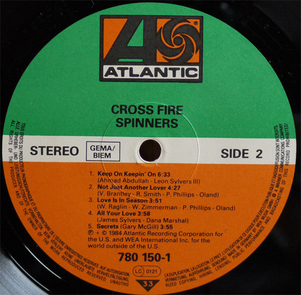 Spinners : Cross Fire (LP, Album)