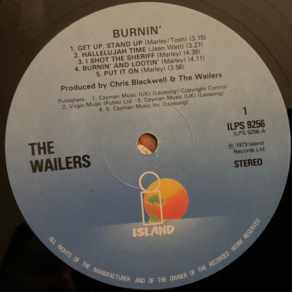 The Wailers : Burnin' (LP, Album, RE)