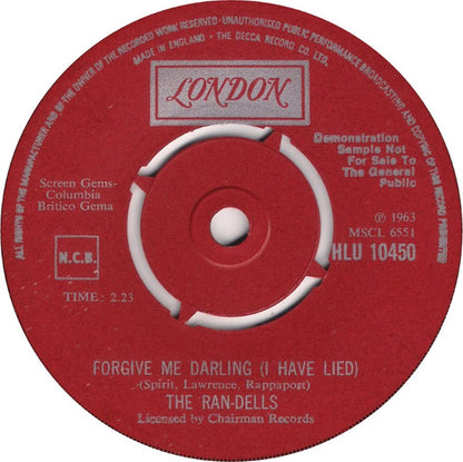 The Ran-Dells : Martian Hop (7", Promo, RE)