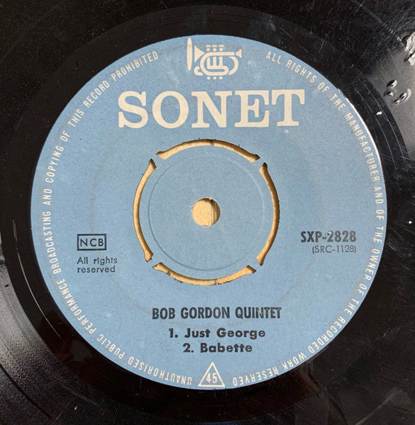 Bob Gordon Quintet : Bob Gordon Quintet (7", EP, Mono)