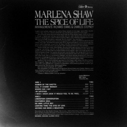 Marlena Shaw : The Spice Of Life (LP, Album)
