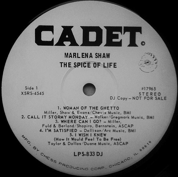 Marlena Shaw : The Spice Of Life (LP, Album)