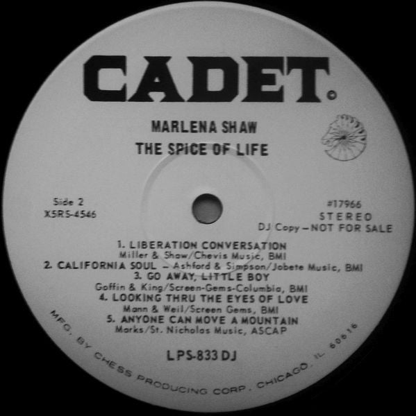 Marlena Shaw : The Spice Of Life (LP, Album)